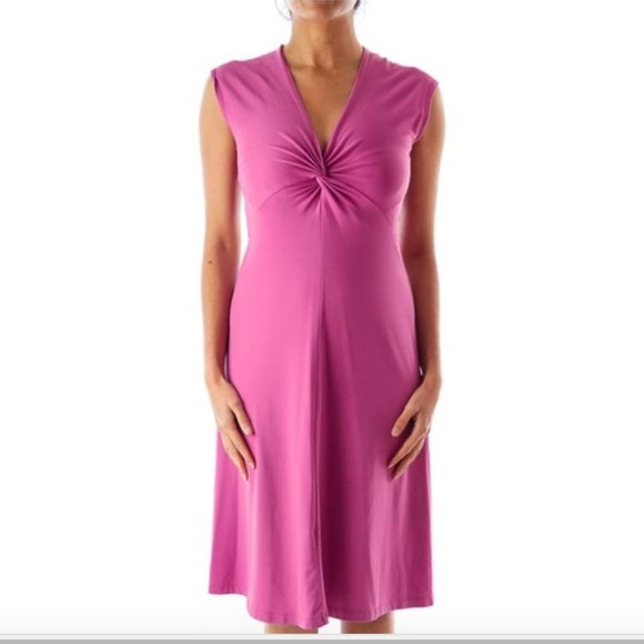 Patagonia Seabrook Bandha Dress Womens Small Pink Short Sleeve Light Weight - Picture 2 of 12